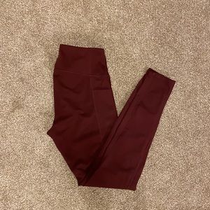 Burgundy leggings